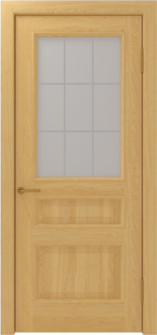Дверь межкомнатная остекленная Капричо-3  Дуб натуральный