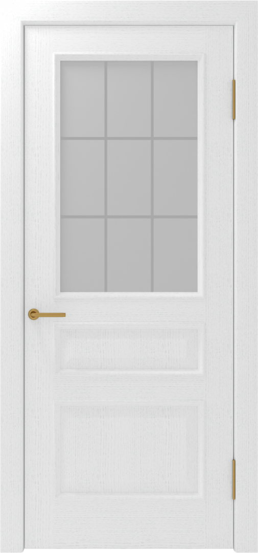 Дверь межкомнатная остекленная Капричо-3  Ясень белый
