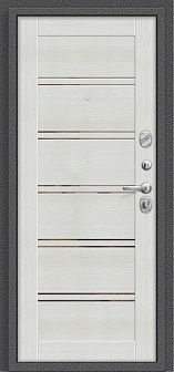 Дверь входная Porta R 104.П28 Антик Серебро/Bianco Veralinga